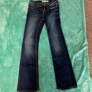 Buckle bootcut jeans